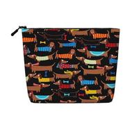 Amo a mi Perro Salchicha,Neceser de Maquillaje de imitación Lino, Neceser de Viaje portátil