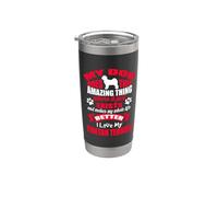 Amo a mi perro Terrier tibetano Amantes divertidos de los Vaso térmico de acero inoxidable de doble pared