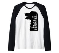 Amo a mi perro y mis perros me aman | Mamá Papá Perro Amor Mascota Camiseta Manga Raglan