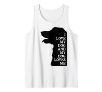 Amo a mi perro y mis perros me aman | Mamá Papá Perro Amor Mascota Camiseta sin Mangas
