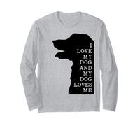 Amo a mi perro y mis perros me aman | Mamá Papá Perro Amor Mascota Manga Larga