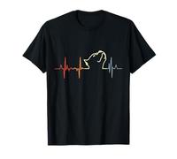 Amo a mi Pitbull Heartbeat Heart Line Camiseta