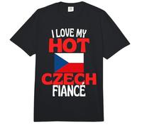 Amo a mi prometido checo Caliente relación Divertida con la República Checa Comfort Colors Adult Heavyweight T-Shirt