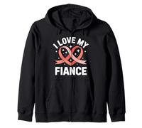 Amo a mi prometido Ribbon Heart Stars Sudadera con Capucha