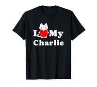 Amo a mi Propietario de Gatos Charlie, Amante de los Gatitos Camiseta