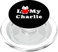 Amo a mi Propietario de Gatos Charlie, Amante de los Gatitos PopSockets PopGrip para MagSafe