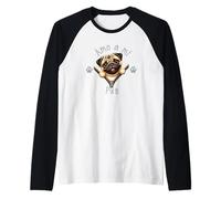 Amo a Mi Pug Camiseta Manga Raglan