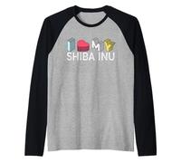 Amo a mi Shiba Inu Camiseta Manga Raglan