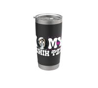Amo a mi Shih Tzu Vaso térmico de acero inoxidable de doble pared