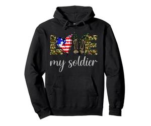 Amo a mi Soldado Sudadera con Capucha