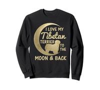 Amo a mi Terrier Tibetano hasta la Luna y de Vuelta Sudadera