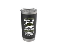 Amo a mi tortuga caimán Vaso térmico de acero inoxidable de doble pared