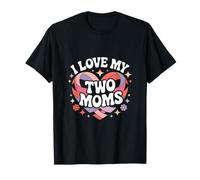 Amo a mis dos mamás Lesbianas Orgullo LGBT Camiseta