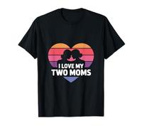 Amo a mis dos mamás Lesbianas Orgullo LGBT Camiseta