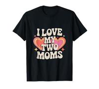 Amo a mis dos mamás Lesbianas Orgullo LGBT Camiseta