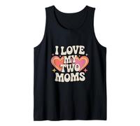 Amo a mis dos mamás Lesbianas Orgullo LGBT Camiseta sin Mangas