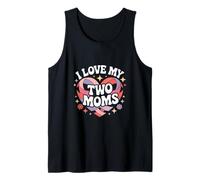Amo a mis dos mamás Lesbianas Orgullo LGBT Camiseta sin Mangas