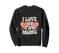 Amo a mis dos mamás Lesbianas Orgullo LGBT Sudadera