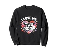 Amo a mis dos mamás Lesbianas Orgullo LGBT Sudadera