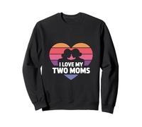 Amo a mis dos mamás Lesbianas Orgullo LGBT Sudadera