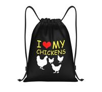Amo A Mis Gallinas Hombre Mujer Mochila De Cuerdas Ajustable Mochila Con Cordón Impermeable Bolsa De Deporte Para Acampada Viaje Fútbol Voleibol