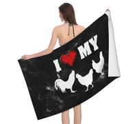 Amo A Mis Gallinas Toallas De Ducha Sin Arena Toalla De Playa Ligero Toallas De Piscina para Deportes Viaje Hogar Camping 80X130Cm