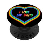 Amo a mis papás abiertamente gay & Amado Orgullo Orgullo Padres Padre PopSockets PopGrip Adhesivo