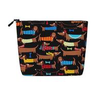 Amo a mis Perros Salchicha,Neceser de Maquillaje de imitación Lino, Neceser de Viaje portátil