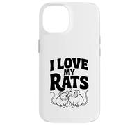 Amo a mis Ratas, Lindas Amantes de Las Mascotas, la Vida de Las Ratas Carcasa para iPhone 14