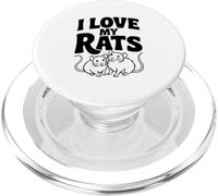 Amo a mis Ratas, Lindas Amantes de Las Mascotas, la Vida de Las Ratas PopSockets PopGrip para MagSafe