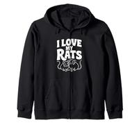 Amo a mis Ratas, Lindas Amantes de Las Mascotas, la Vida de Las Ratas Sudadera con Capucha