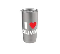 Amo a Olivia Vaso térmico de acero inoxidable de doble pared