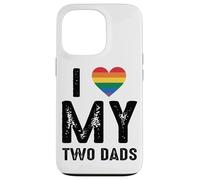Amo a Rainbow Heart Pride de mis dos papás Carcasa para iPhone 13 Pro