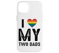 Amo a Rainbow Heart Pride de mis dos papás Carcasa para iPhone 14 Plus