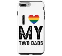 Amo a Rainbow Heart Pride de mis dos papás Carcasa para iPhone 7 Plus/8 Plus
