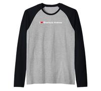 Amo a Sherlock Holmes Camiseta Manga Raglan