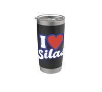 Amo a Silas Vaso térmico de acero inoxidable de doble pared