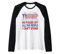 Amo a Trump Porque se enoja a la Gente Que no Puedo soportar Camiseta Manga Raglan