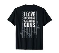Amo a una mujer y varias armas, amante de la pistola divertida - en la parte posterior Camiseta
