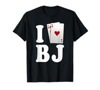 Amo Blackjack Funny Casino Tarjetas de Juego 21 King Ace Camiseta