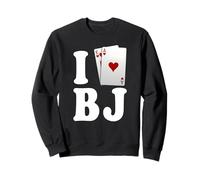 Amo Blackjack Funny Casino Tarjetas de Juego 21 King Ace Sudadera
