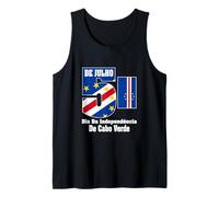 Amo Cabo Verde Cabo Verde Con Cabo Verde Bandera Mapa Independencia Camiseta sin Mangas