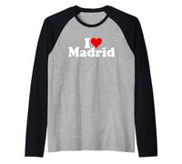 Amo CORAZÓN Madrid ESPAÑA Camiseta Manga Raglan