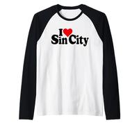 Amo CORAZÓN SIN Ciudad Las Vegas BEBÉ Camiseta Manga Raglan