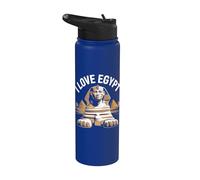 Amo Egipto Esfinge Pirámide Viajes de aventura Stainless Steel Insulated Water Bottle