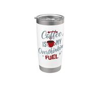 Amo el café Mi pensamiento excesivo Combustible Amantes de la cafeína Humor Vaso térmico de acero inoxidable de doble pared