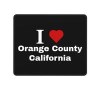 Amo El Condado De Orange, California Mouse Pad Lavable Mousepad Bordes Cosidos Alfombrilla De Ratón para Oficina Hogar Gaming 25X30Cm