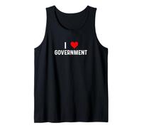 Amo el Gobierno - Corazón Estado Federal Política Local Camiseta sin Mangas