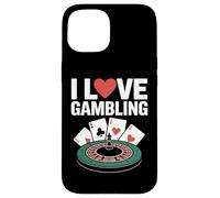 Amo el Juego de Casino Poker Ruleta Tarjetas Fan Carcasa para iPhone 15