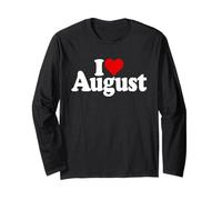 Amo EL Nombre DE Agosto del CORAZÓN EN UNA TE Manga Larga
